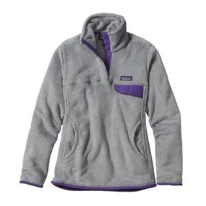 Patagonia Fleece Pullover Grey/purple Womens M